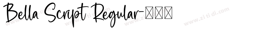 Bella Script Regular字体转换